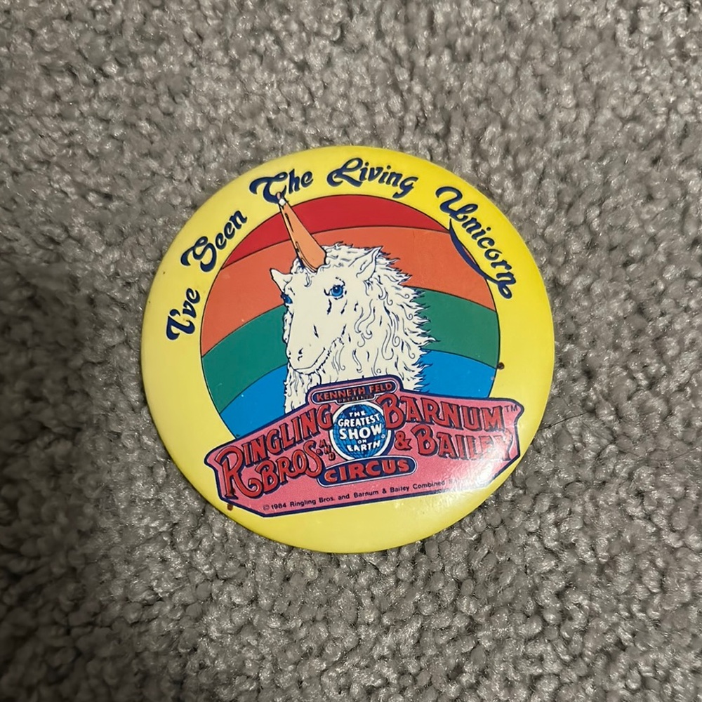 Ringling Bros. Barnum & Bailey Circus Unicorn Button